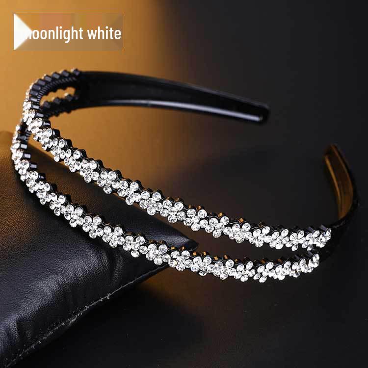 Korean Non-Slip Double Row Plum Blossom Headband for Women and Kids – Versatile Hairpin Accessory