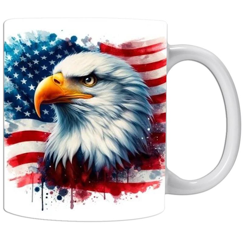 

Керамическая кофейная кружка, чашка для воды, День независимости 4 июля 301-400ml