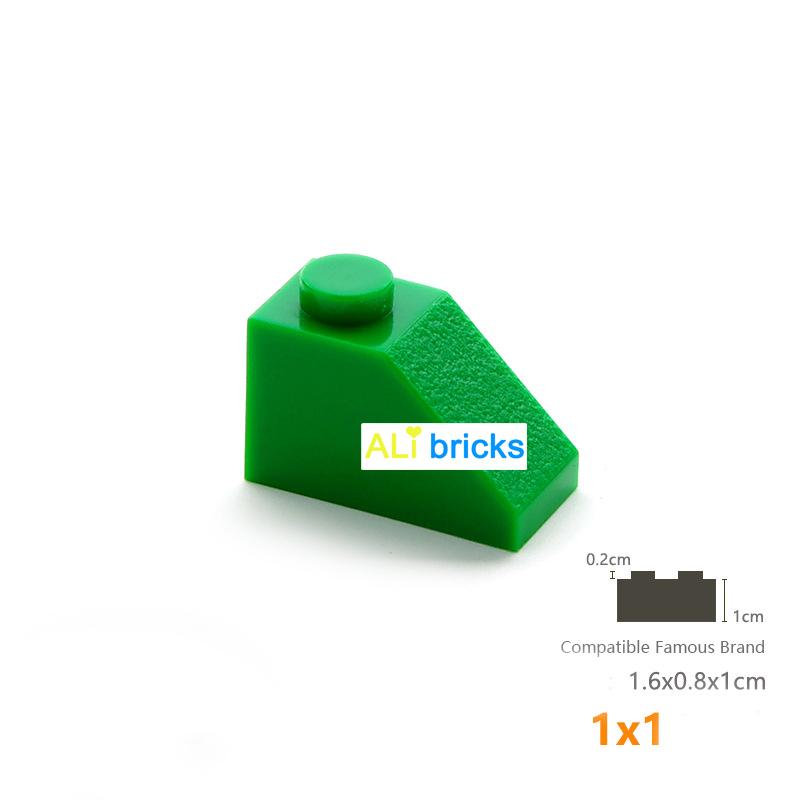 

40pcs/lot DIY Blocks Building Bricks Bevel 1X1 Educational Assemblage Construction Toys for Children Size Compatible With Brand