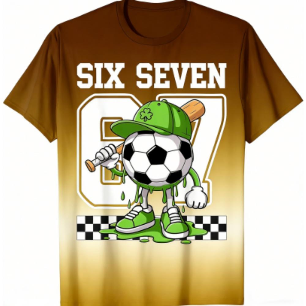 Fashion Kids T-Shirt Fun 67 Six Seven Print Boy and Girl Tees Top Summer Short Sleeve O Neck Casual Outdoor Kids Clothing