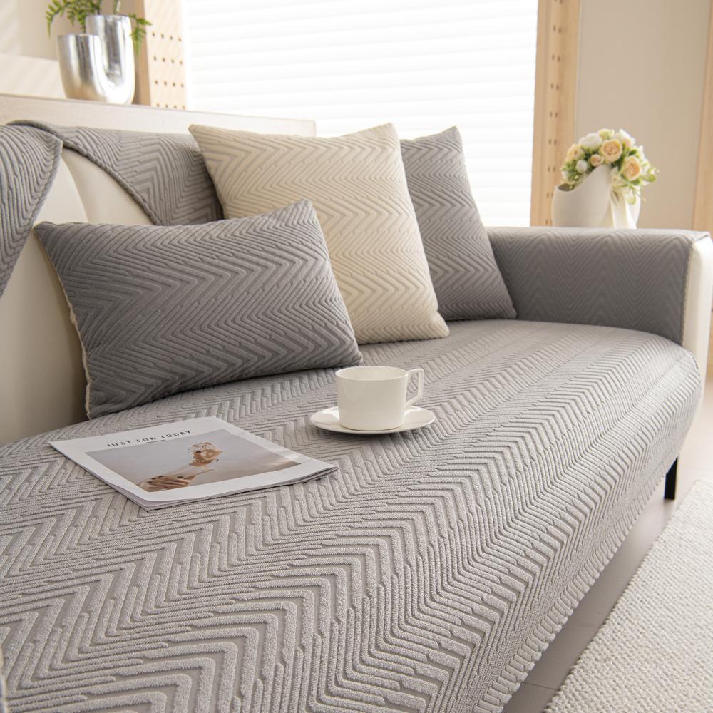 

Жаккардовые чехлы для диванов в елочку, утепленные универсальные сезонные чехлы для диванов, L-образный чехол для дивана, спинка, подлокотник, тканевое полотенце 70x210cm 1pcs