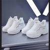 Inner Heightening Dad Shoes Women's Korean Version of Comfort 2025 Spring Autumn Platform Leather Sneakers