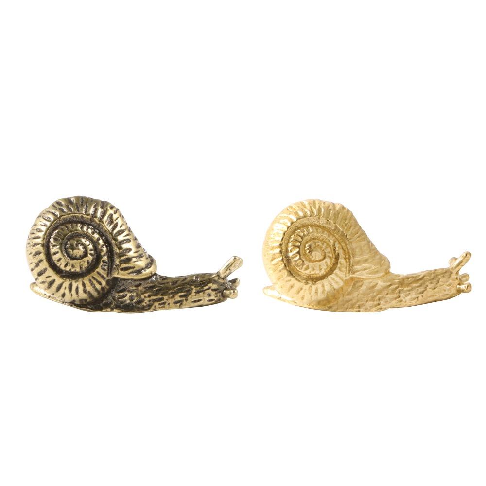 Gold Color Snail Brass Handle Retro Luxury Cabinet Door Knobs Furniture Hardware Single Hole Wardrobe Drawer Pulls Cupboard