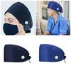 Working Hat for Women Man Solid Color Scrub Caps Doctor Hat Nurse Hat Adjustable Surgical Caps Beauty Salon Working Hat
