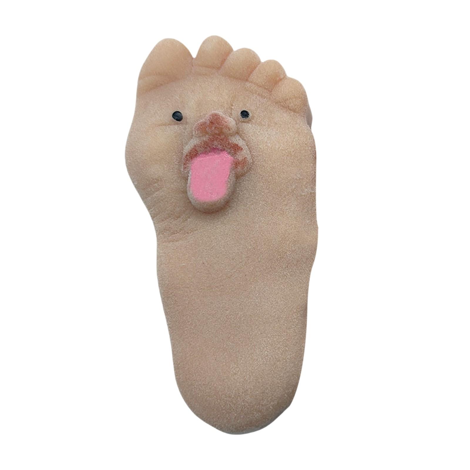 

Tongue Sticking Out Big Feet Squeezing Toys Novel Soft Silicone Decompression Skills Slow Rebound Fun Expression Children S Gift (As shown-3321)-One Size