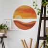 Fun-L021 Sunset Bedroom Living Room Study Background Landscaping Wall Sticker Sticker Self-adhesive