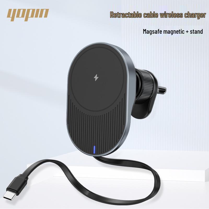 Magnetic 15W Magsafe Wireless Car Charger Holder for Apple Devices