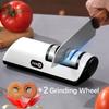 Electric Knife Sharpener with Sharpening Stone Stainless Steel Blade Sharpening System Fast and Efficient Sharpening Kitchen Gadge