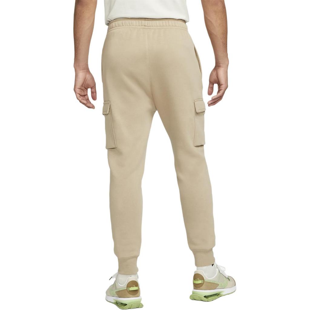 Nike Cargo Trousers Solid Color Logo Embroidery Elastic Waistband Cuffed Knit Sports Pants Men bottoms Light-Brown CD3129-247