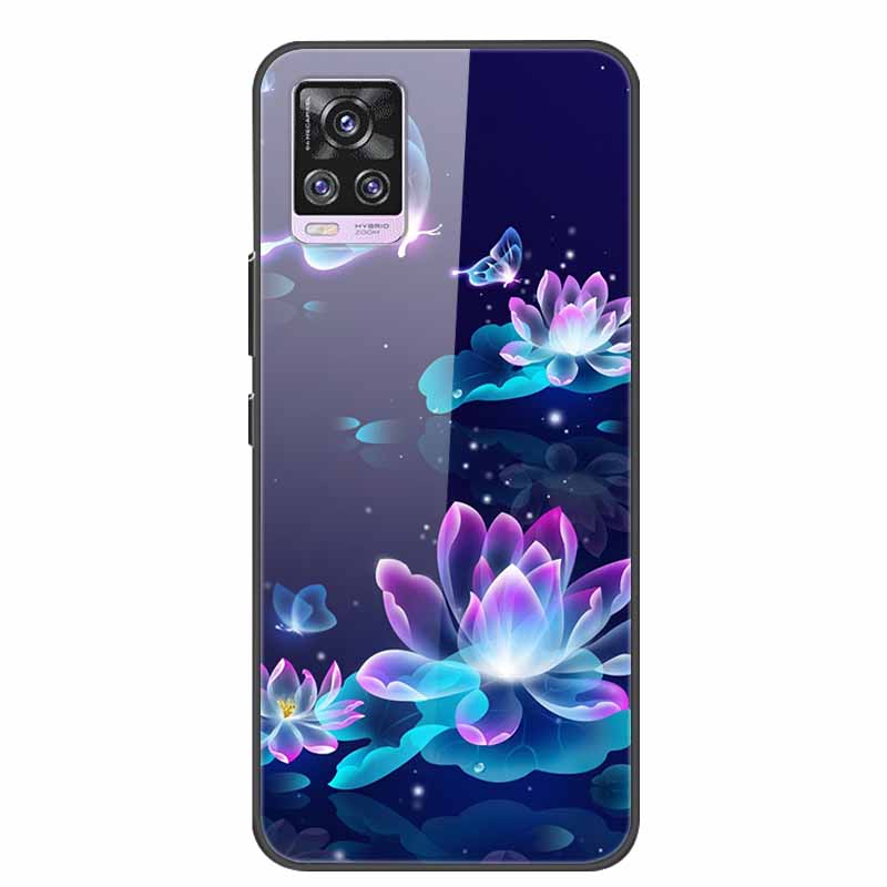 For Vivo V20 Pro Phone Case V 20 Pro Soft Bumper Tempered Glass Hard Back Covers Cases For Vivo V20 Pro Case 6.44" Coque Fundas
