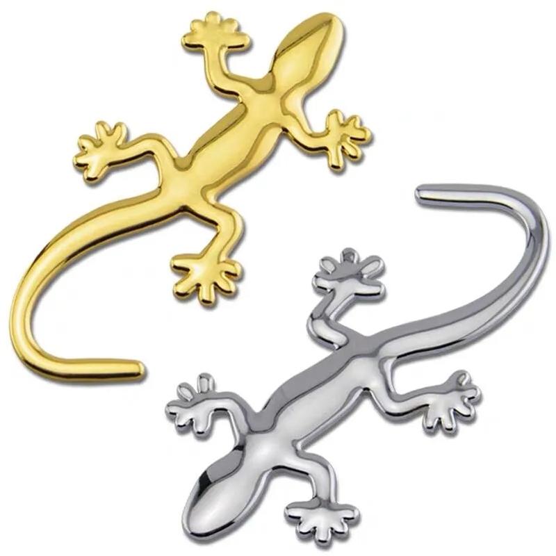 3D Echse Gecko Autoaufkleber PVC Verchromtes Abzeichen Emblem Aufkleber Decal Wasserdicht Reflektierende Aufkleber Auto Styling Dekor Zubehör