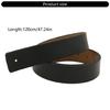 Modern No Closure Leather Belt Men Belt Buckleless Even Punch Hole All Day Comfortable Waistband for Formal Casual