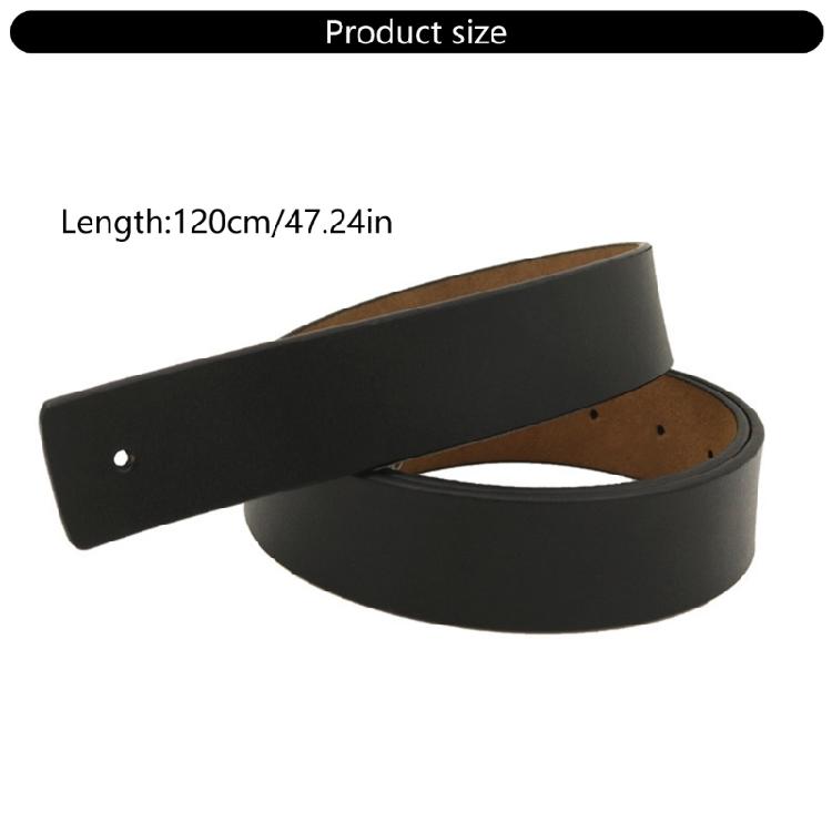 Modern No Closure Leather Belt Men Belt Buckleless Even Punch Hole All Day Comfortable Waistband for Formal Casual
