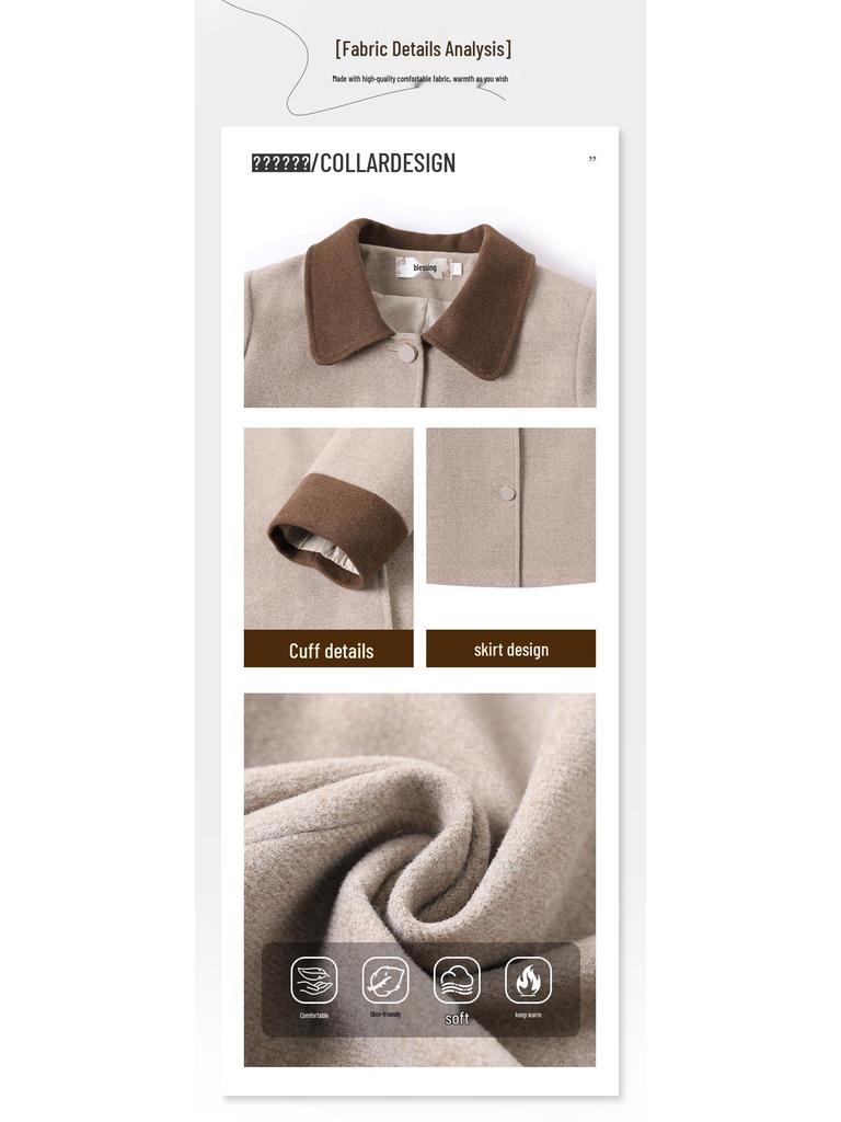 2026 Spring & Autumn Women's Wool Jacket for Ages 40-60: New Style, Lightweight, Perfect for Middle-Aged & Elderly Women.