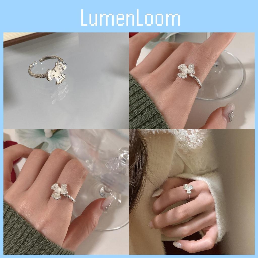 Trendy Korean-inspired Floral Design Adjustable Copper Ring For Women Stylish Elegance