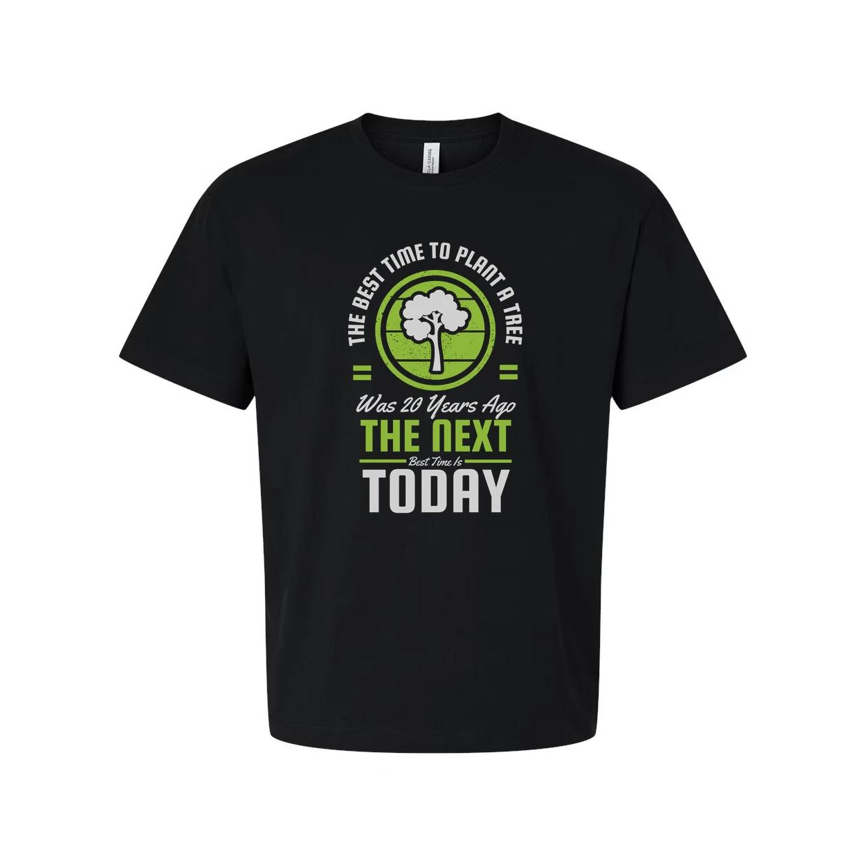 

Gardening Unisex Graphic Tee With Green Tree Emblem Circular Logo And The Next T 4XL