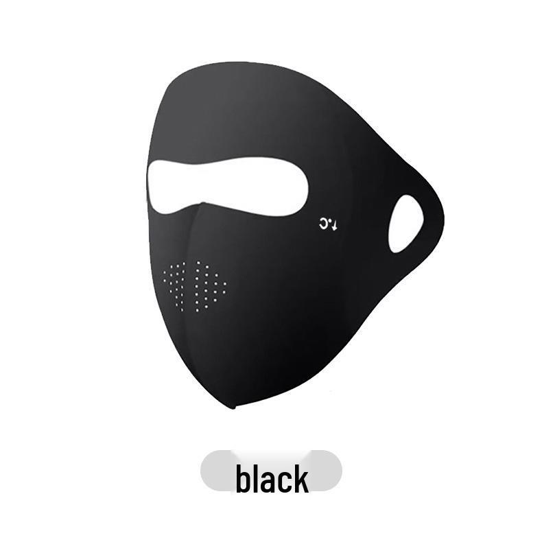 Summer Ice Silk Half Face Mask: Breathable, 3D-Stereo Design for Sun and UV Protection, Slimming Effect.
