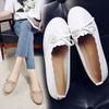 Women's Shallow Mouth Single Shoes Spring New Butterfly Bow Flat Bottom Anti Slip Comfortable Casual Soft Sole Shoes