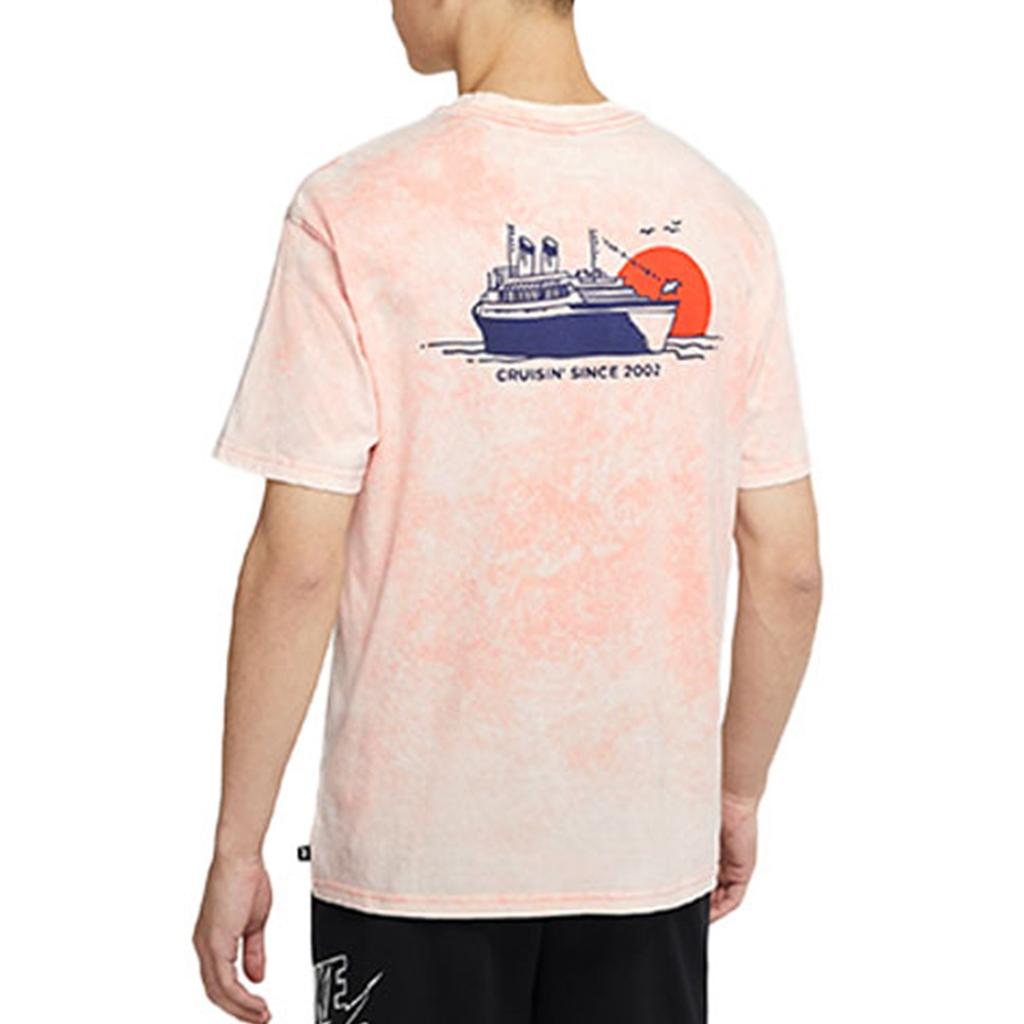 Nike SB Skateboard Back Printing Washed Sports Skateboard Short Sleeve Red Men's DD1288-693