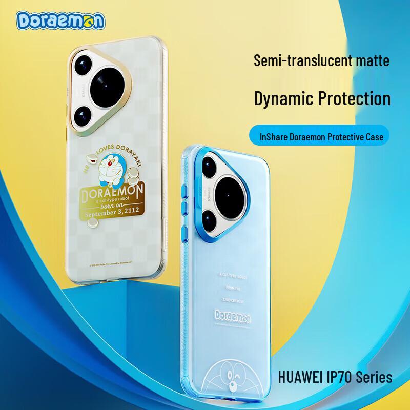 

ROCK Doraemon Frosted Anti-Drop Phone Case for Huawei Pura 70 Pro