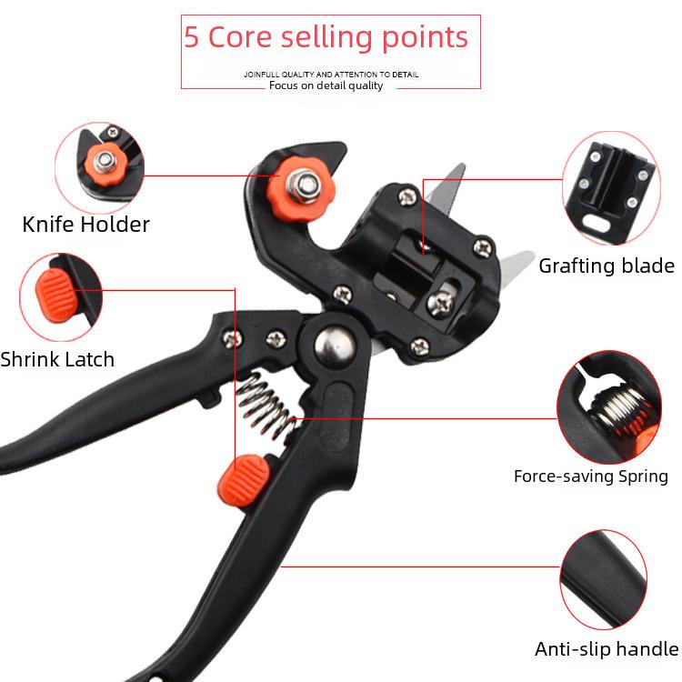 Kit de greffage et d'élagage de jardin: Cisailles, Couteau, Machines pour semis et arbres fruitiers, Outils de greffage essentiels