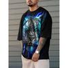 Summer Print 3D Loose Men's Casual Trend Short Sleeved Pattern Tiger T-shirt Top