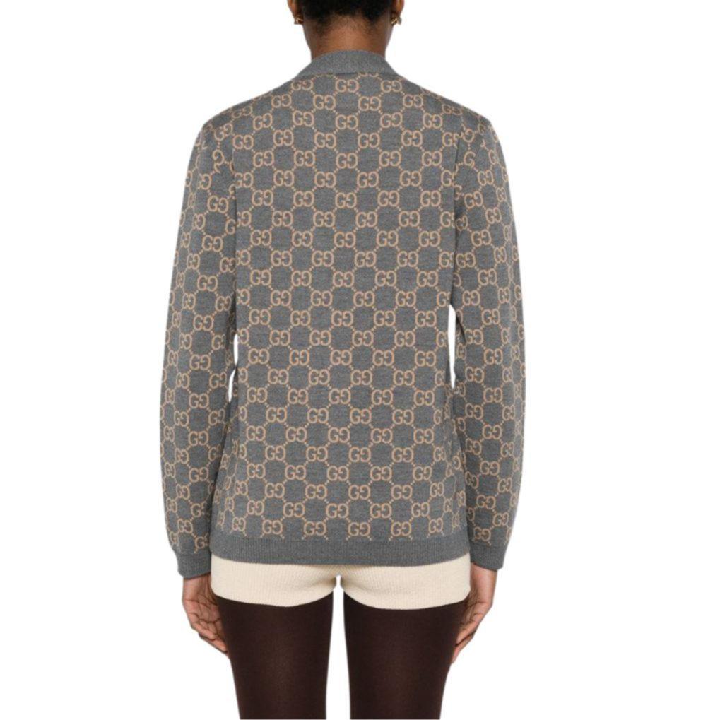 GUCCI Reversible Gg Jacquard Button Up Cardigan 798157-XKD8T-1013
