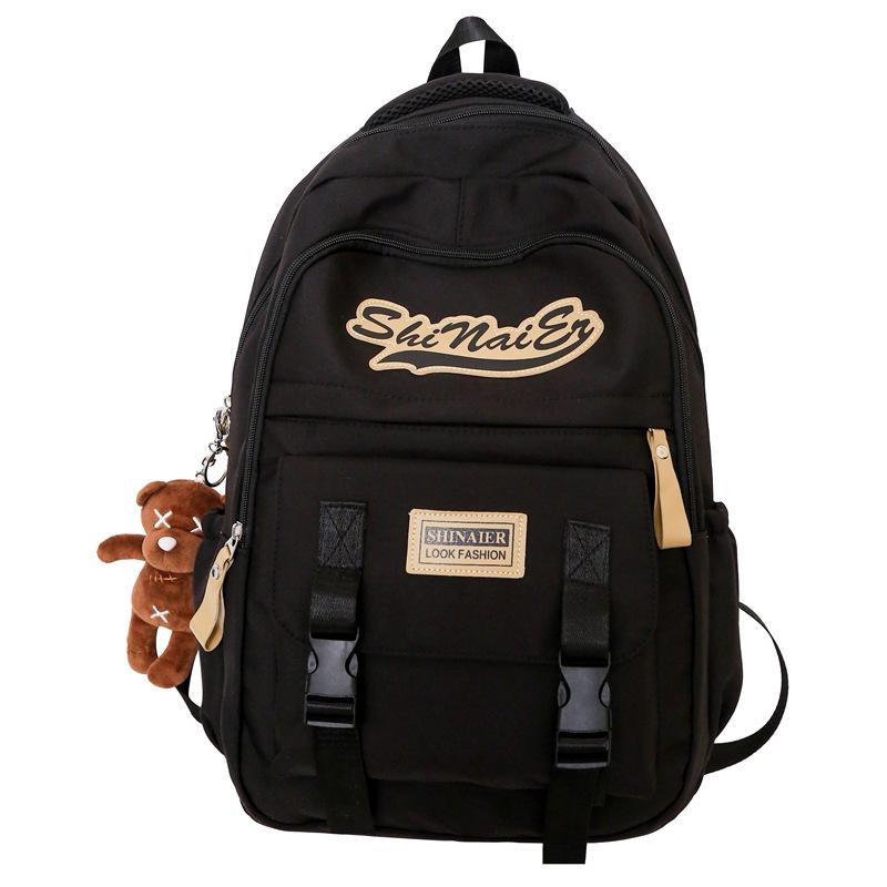 

Рюкзак мужского и женского пола, школьный рюкзак, студентка колледжа, школьный рюкзак чёрный