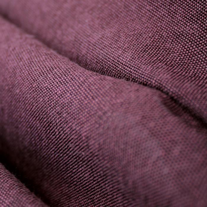 COTTON LOOK - Denim-style Polycotton Curtain Perfect for Dressing Your Windows 140 X 250 Cm Burgundy Red