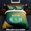 Sporting CP FC Design Bed Bedding Set 1 Duvet Cover + 2 Pillowcases Soft Breathable Household Bed Linens