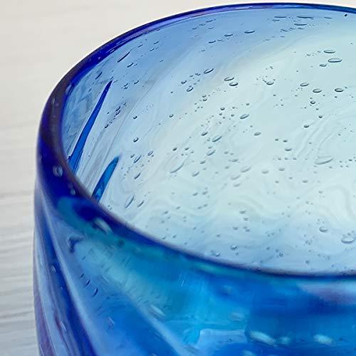 Kubagasaya Ryukyu Glass Ryukyu Glass Rocks Glass Okinawa Souvenir Churaumi Tal Glass Lyseblå x Blå Kald te Glass kopp kopp