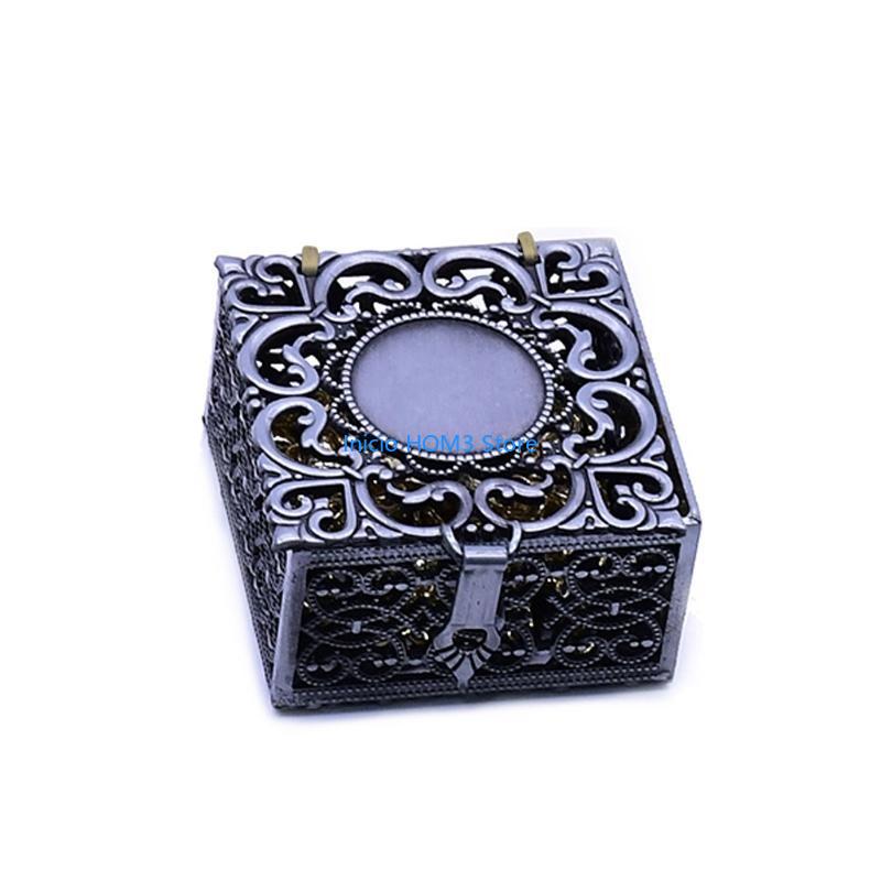 A5YD Rosary Beads Box Small Jewelry Earrings Rings Necklace Exquisite Ornament