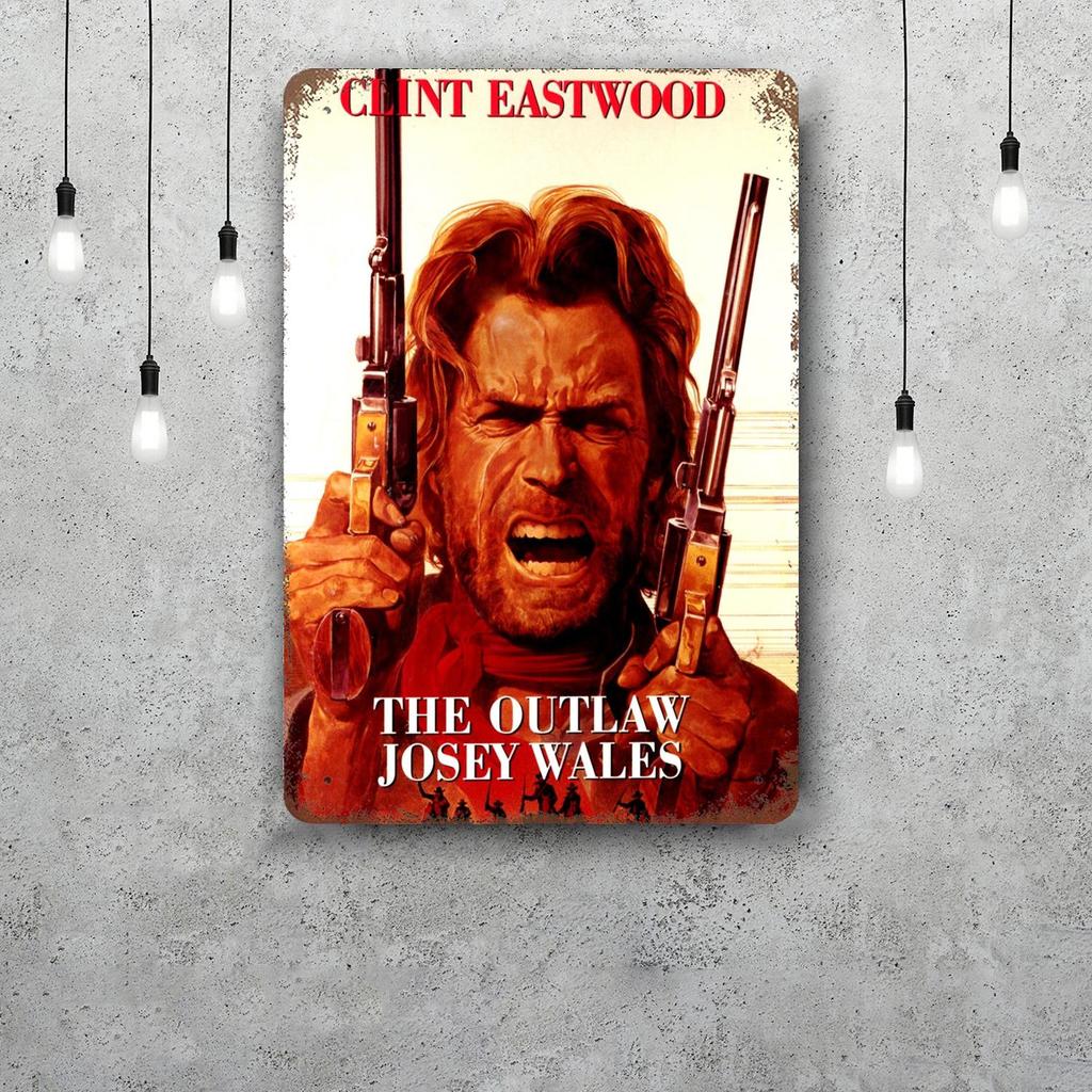 outlaw josey wales Metal Signs wall decor Vintage Tin Signs Captain Metal Poster Decor for Bar Pub Club Wall Decoration