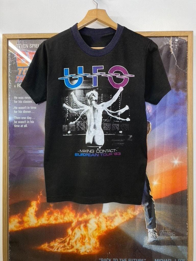 1983 UFO Band Making Contact European Tour Concert T Shirt 80s NZ030 Unisex T-Shirt XXXXL