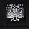 Tory Burch Ripstop Embroidered Logo Patch Top Zip Closure Fabric Shoulder Crossbody Bag Women bags Black 136873-001