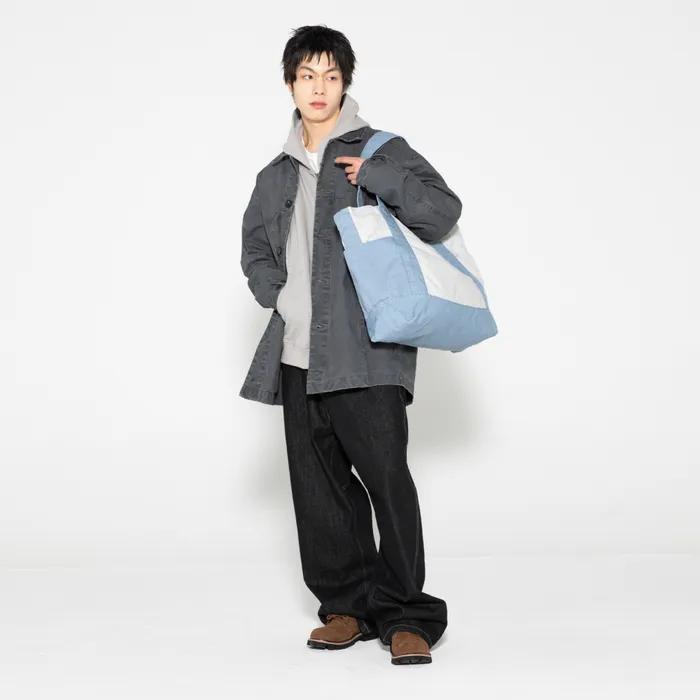 XTA108 Ripstop Cotton Washed Tote Bag (BLUE)