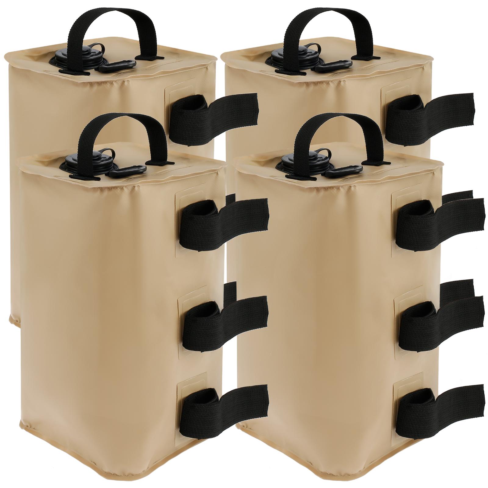 

4 шт. Мешок для воды для навеса 88 фунтов Водяные утяжелители для палатки с крепежными ремнями Быстрая установка Утяжелители для ножек навеса