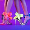 Large Butterfly Knot Stiletto Heel Sandals One Word Belt Open Toe Women Stage Shoes Ankle Strap Summer Wedding Heels Sandals