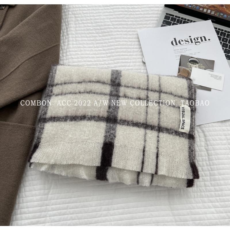 Autumn and winter new warm thickened scarf men's and women's casual versatile color plaid scarf tide