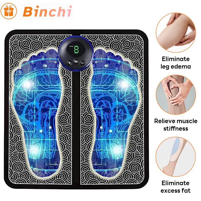 Foot Massger Sole Massage Pad Feet Muscle Stimulation 8 Modes 19 Level Relax Improve Blood Circulation Relief Pain Relax Feet