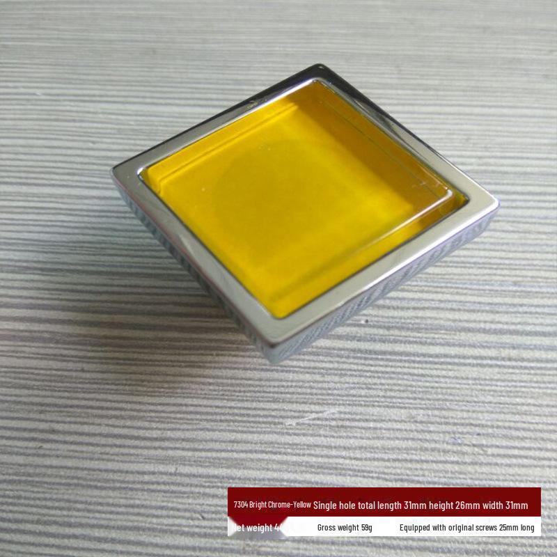 

Современная ручка для дверцы шкафа из хрустального стекла - цинковый сплав, квадратная, с одним отверстием