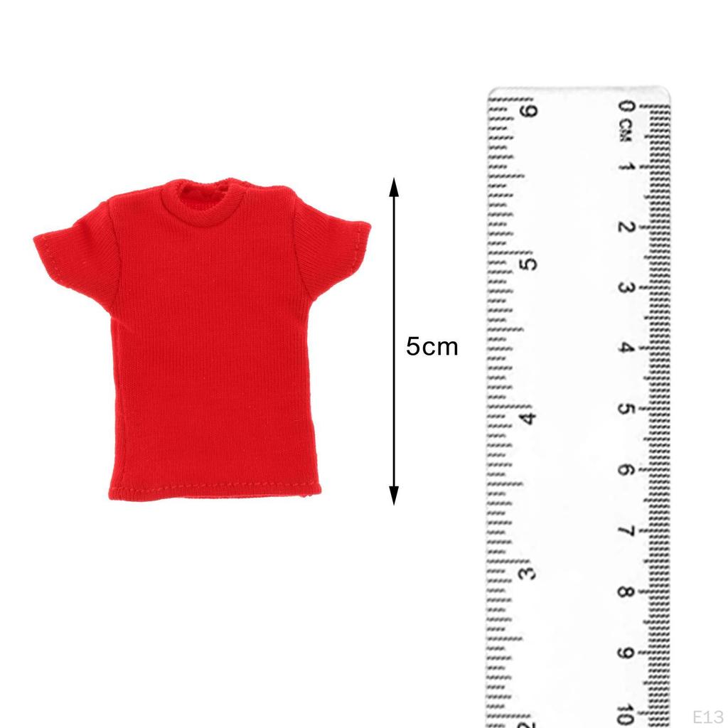 1/12 Scale Doll Clothing for 6 Inch Figures, Short Sleeve Outfit Action Figures