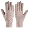 Winter Gloves Warm Plus Velvet Thickened Touch Screen Knitted Gloves for Women In Northeast Winter Riding Writing Cold Proof Gloves