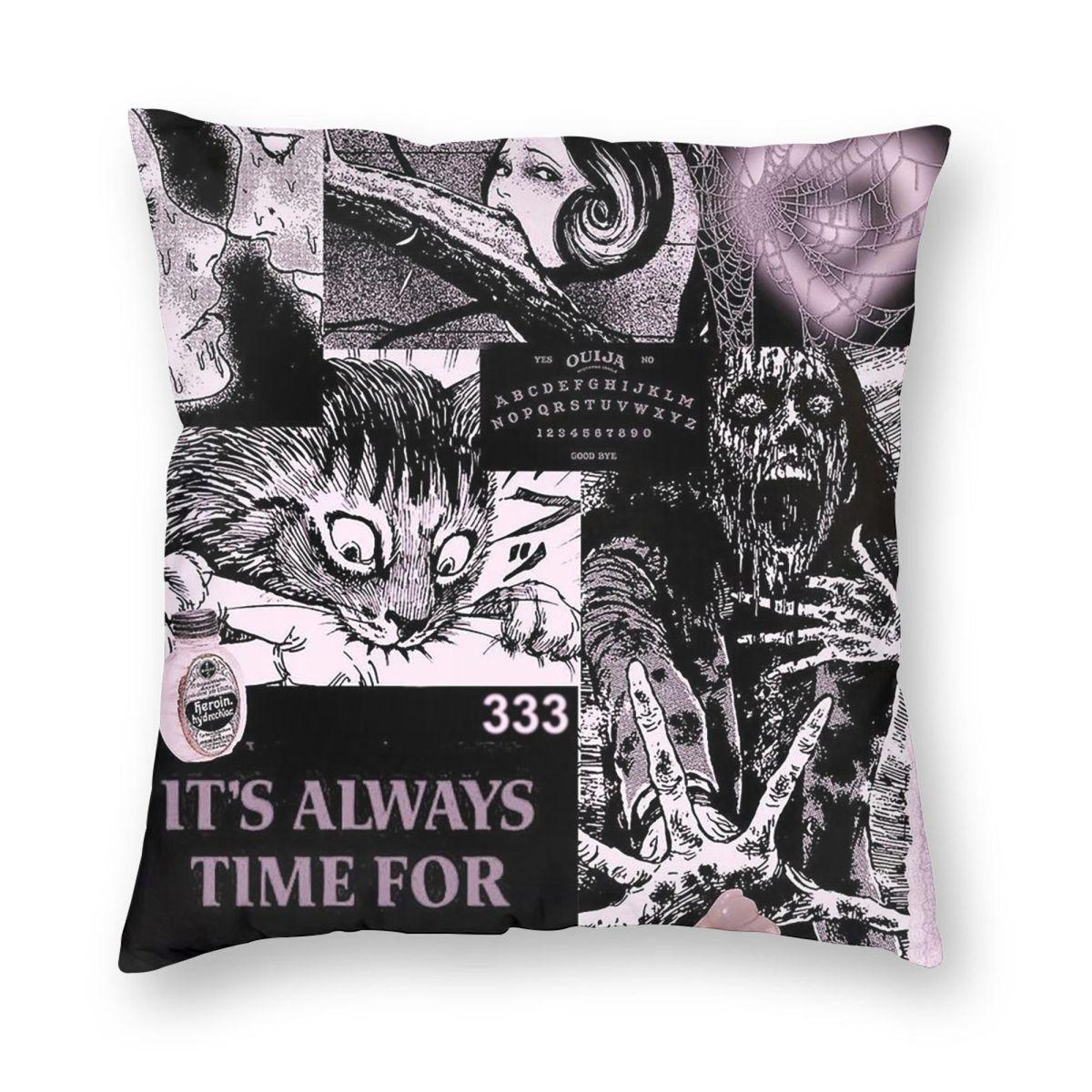 

Tomie Anime Square Pillowcase Pillow Cover Cushion Throw Pillow for Home Bedroom Car 12x12Inch