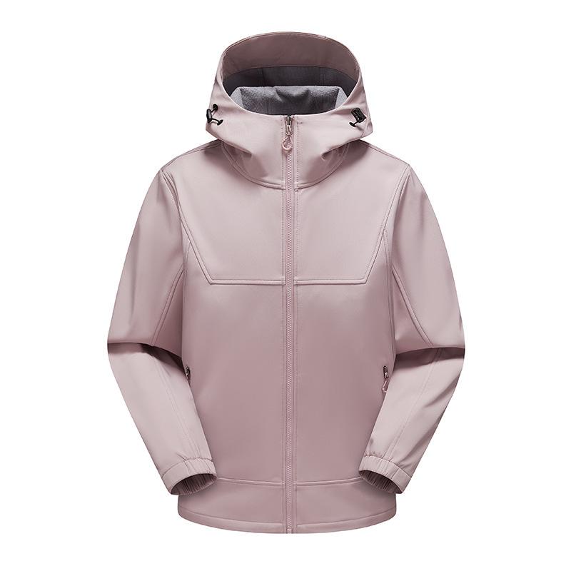 Couples' Hooded Windbreaker: Autumn/Winter Travel, Soft Shell, Windproof, Waterproof, Breathable, Warm, Mountaineering Single Layer.