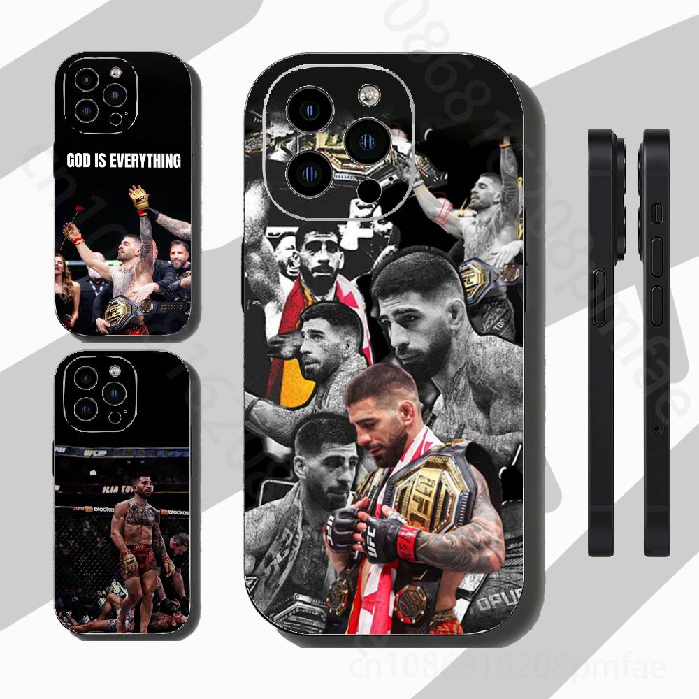 I-Ilia Champion T-Topuria Slim Back Phone Case for iPhone 17,16,15,14,13,12,11 Pro,Max,Plus,X,XS,XR,SE,Mini Protective Cover