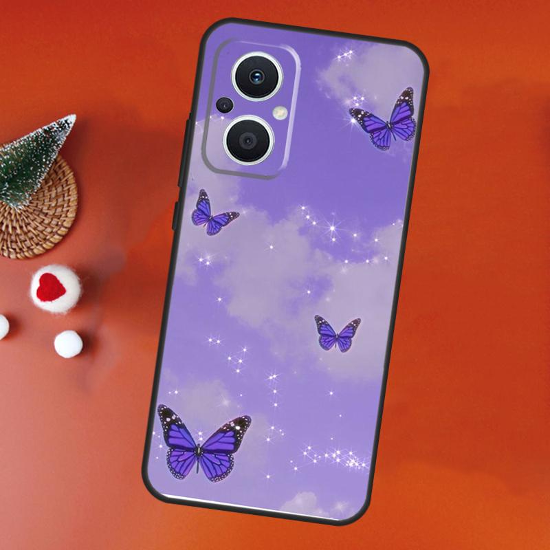 Cute Butterfly Case For OPPO Find X9 X5 X6 X8 Pro OPPO Reno 14F 13F 12F 11F 10 12 13 14 Pro 7 8 Lite Cover