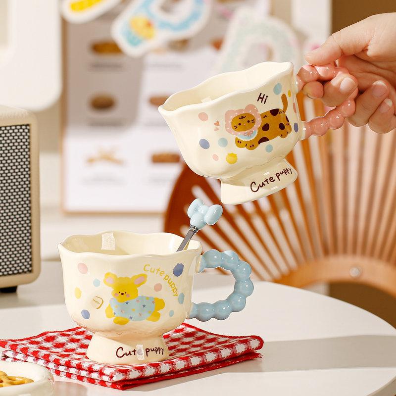 Cartoon Bear Ceramic Cup Souvenir Mug Household Water Cup Coffee Cup Birthday Gift High Appearance Cup