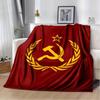 Retro Soviet Flag Digital Print Flannel Blanket  Lightweight AllSeason Perfect for Bed Picnic Travel  Nap