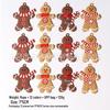 Christmas Gingerbread Man PVC Ornament: Soft Rubber Snowman Cookie, House & Tree Decoration